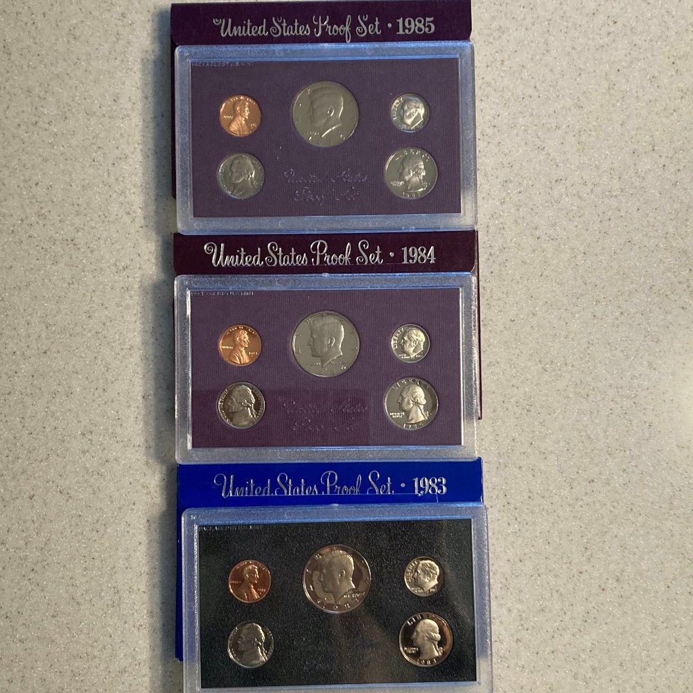 U.S. Mint Proof Sets 1980 Thru 1989  Lot of 10 - Picture 4 of 12